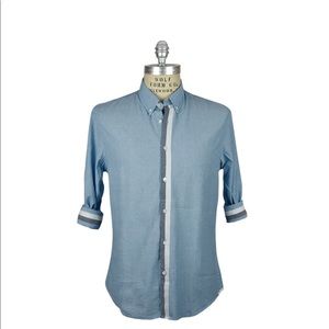 NEW Burkman Bros Chambray Button Down Shirt
